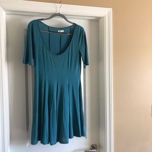 Urban Outfitters teal flowy dress